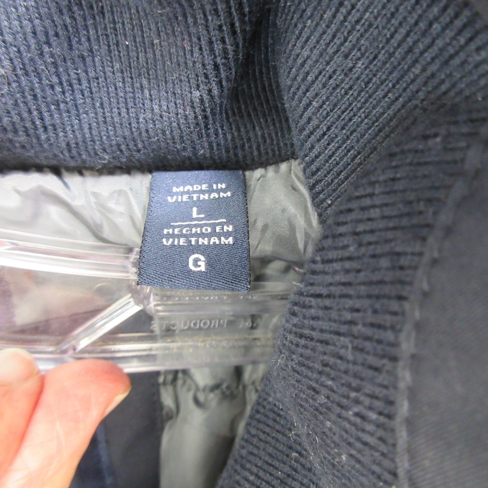 Tommy Hilfiger Men's Jacket L TH Flex Bomber Hooded Full Zip Insulated Navy - Picture 6 of 14